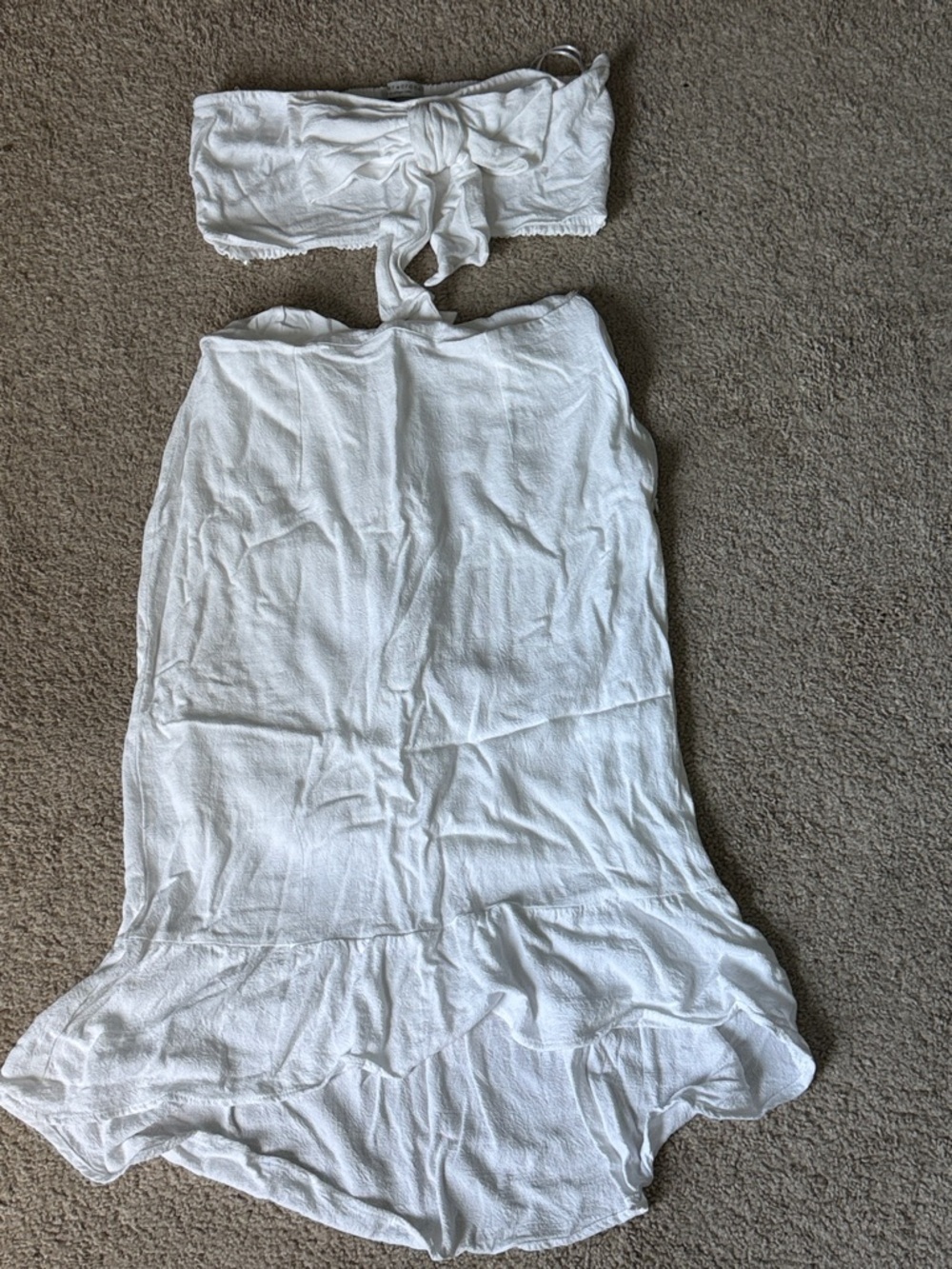 Paper Crane White Skirt set - Picture 2 of 2